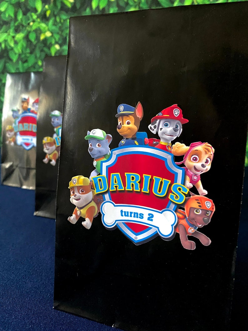 Paw Patrol Favor Bags Paw Patrol Party Paw Patrol Party Bags Paw Patrol Party Supplies Paw Patrol Treat Bags Paw Patrol Goody Bags