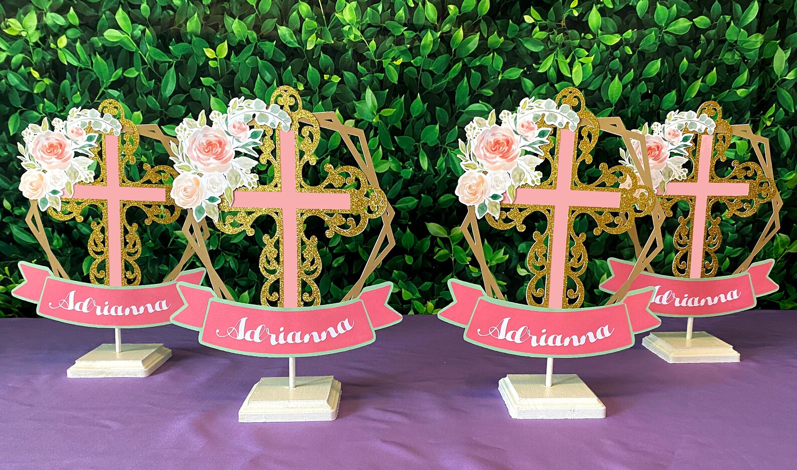 Baptism Centerpiece Baptism Decorations Baptism Party Etsy