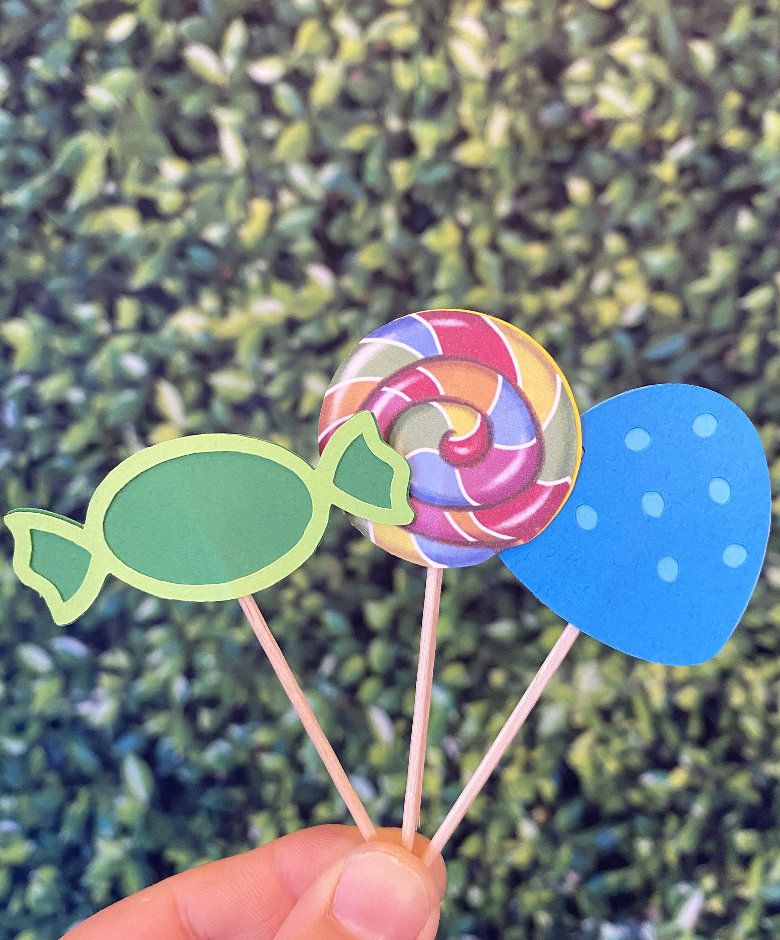 Candy Cupcake Toppers