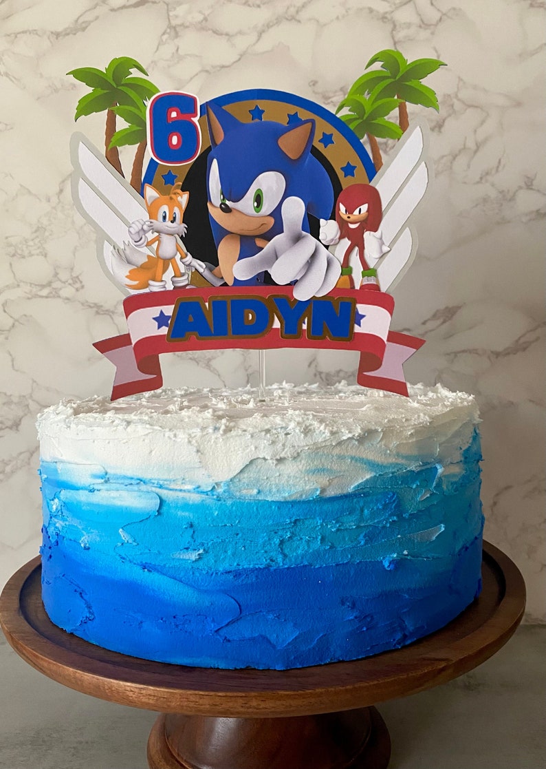 Sonic Cake Topper Sonic the Hedgehog Cake Topper Sonic Etsy
