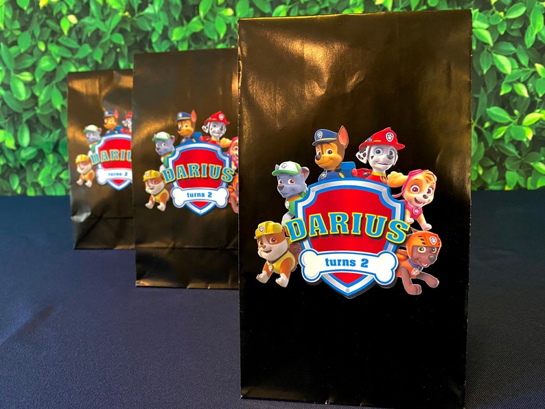 Paw Patrol Favor Bags Paw Patrol Party Paw Patrol Party Bags Paw Patrol Party Supplies Paw Patrol Treat Bags Paw Patrol Goody Bags