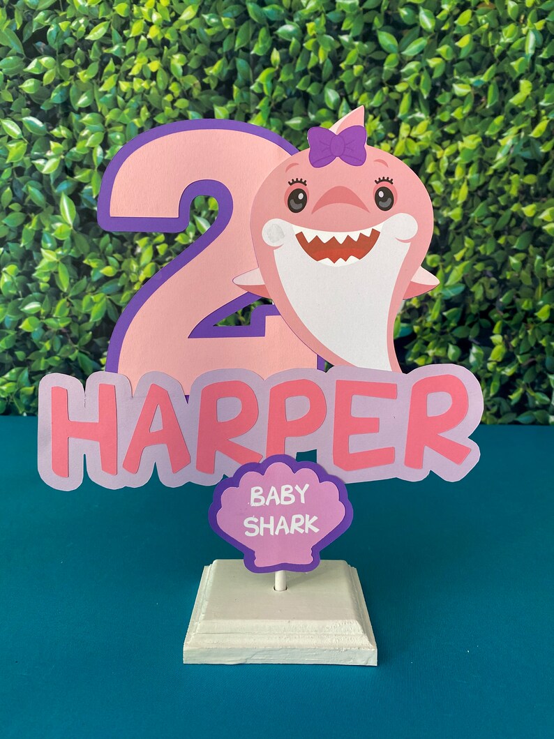 Baby Shark Centerpiece Baby Shark Table Decor Baby Shark Etsy