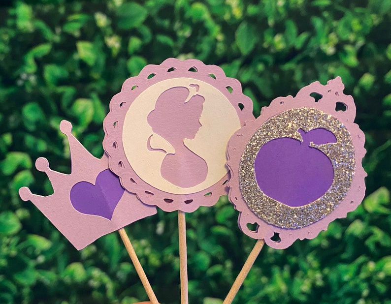 Princess Cupcake Toppers Princess Cake Topper Snow White Etsy