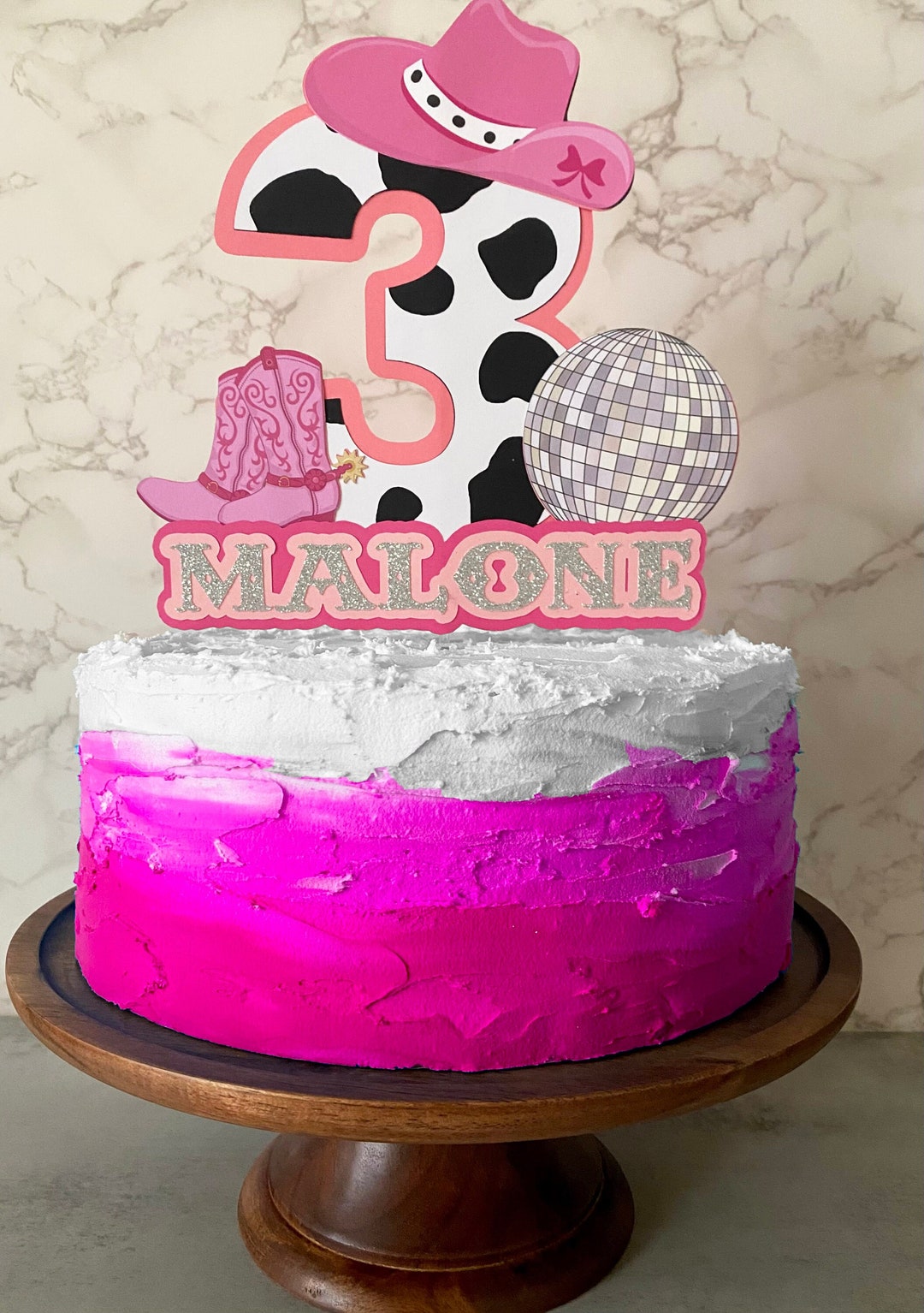 Disco Cowgirl Cake Topper, Cowgirl Cake Topper, Space Cowgirl Cake ...