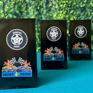 Monster Truck  Favor Bags, Monster Truck Treat Bags, Monster Truck Party, Monster Truck Birthday Decorations