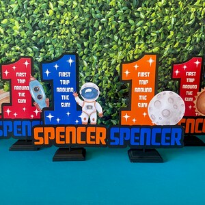 Space Birthday Centerpiece: First Trip Around the Sun Party Decor