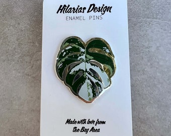 Monstera Pin, Plant Enamel Pin, Monstera Accessories, Mothers day gift for plant mom, Birthday gift for Plant lover, house plant pins