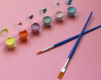 Easter palette - acrylic paint & brush set