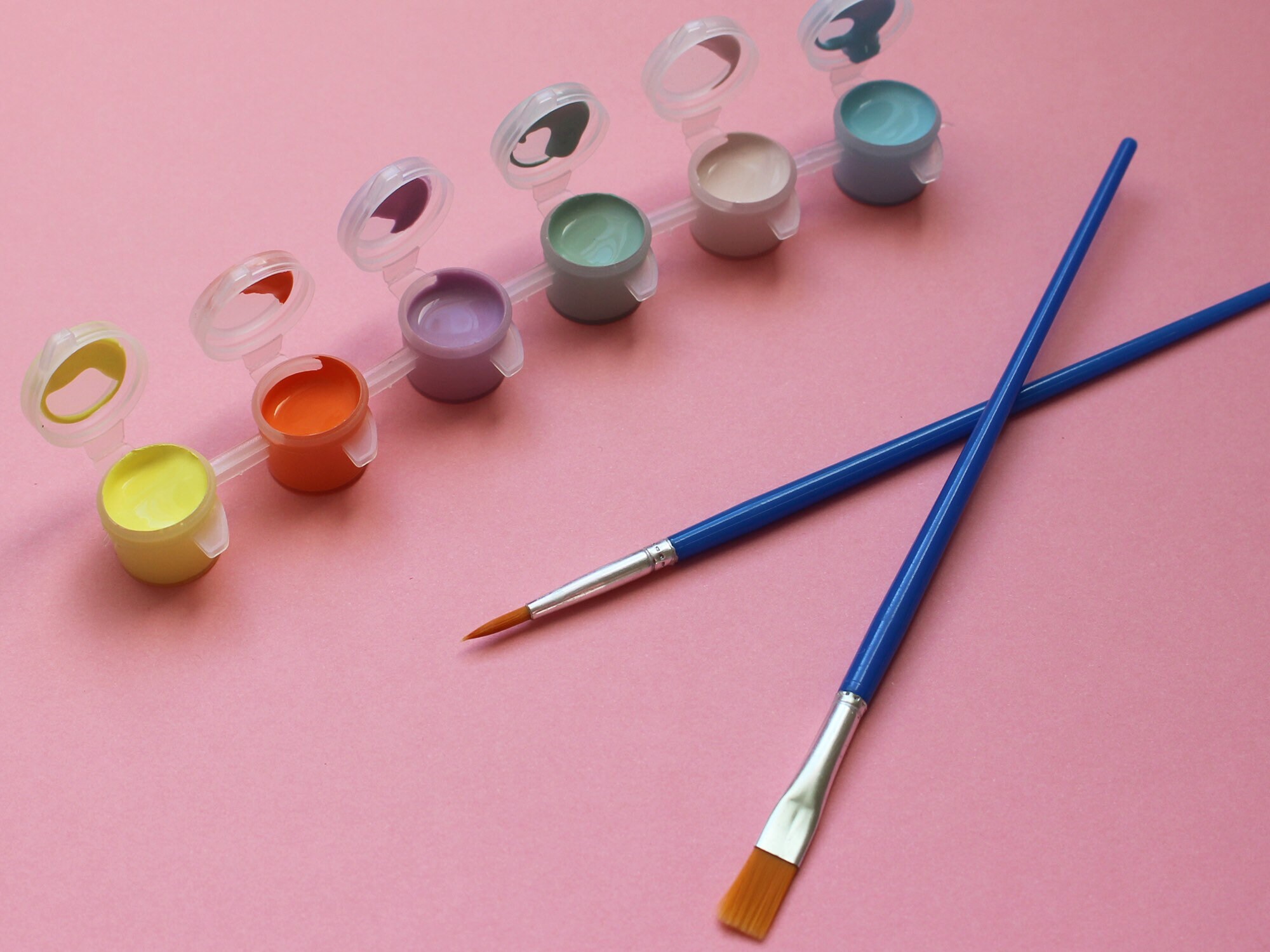 Easter pastels acrylic paint & brush set Etsy