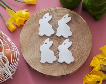 4pk Little bunny blank decoration - paint your own easter decoration