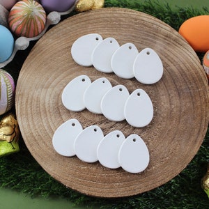 Dozen mini blank Easter egg decorations paint your own decoration image 2