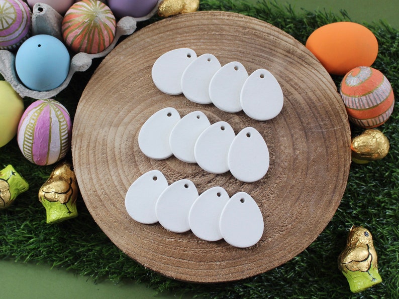 Dozen mini blank Easter egg decorations paint your own decoration image 2