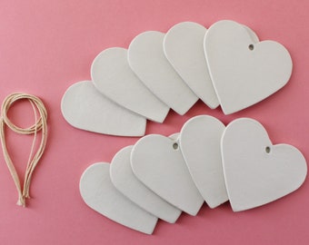 10pk clay heart blank decoration, paint your own decoration