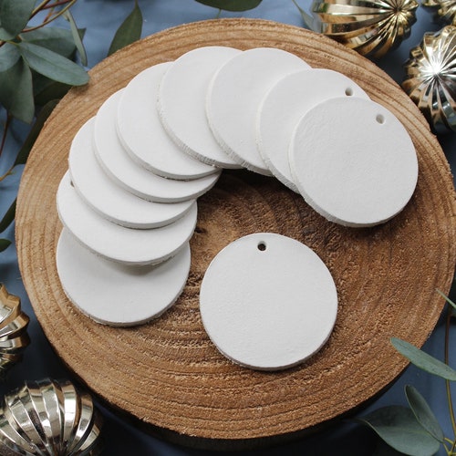 10pk Blank Clay Bauble Paint Your Own Decoration Etsy