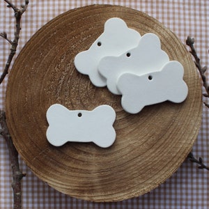 Dog bone blank clay ornaments , paint your own decoration