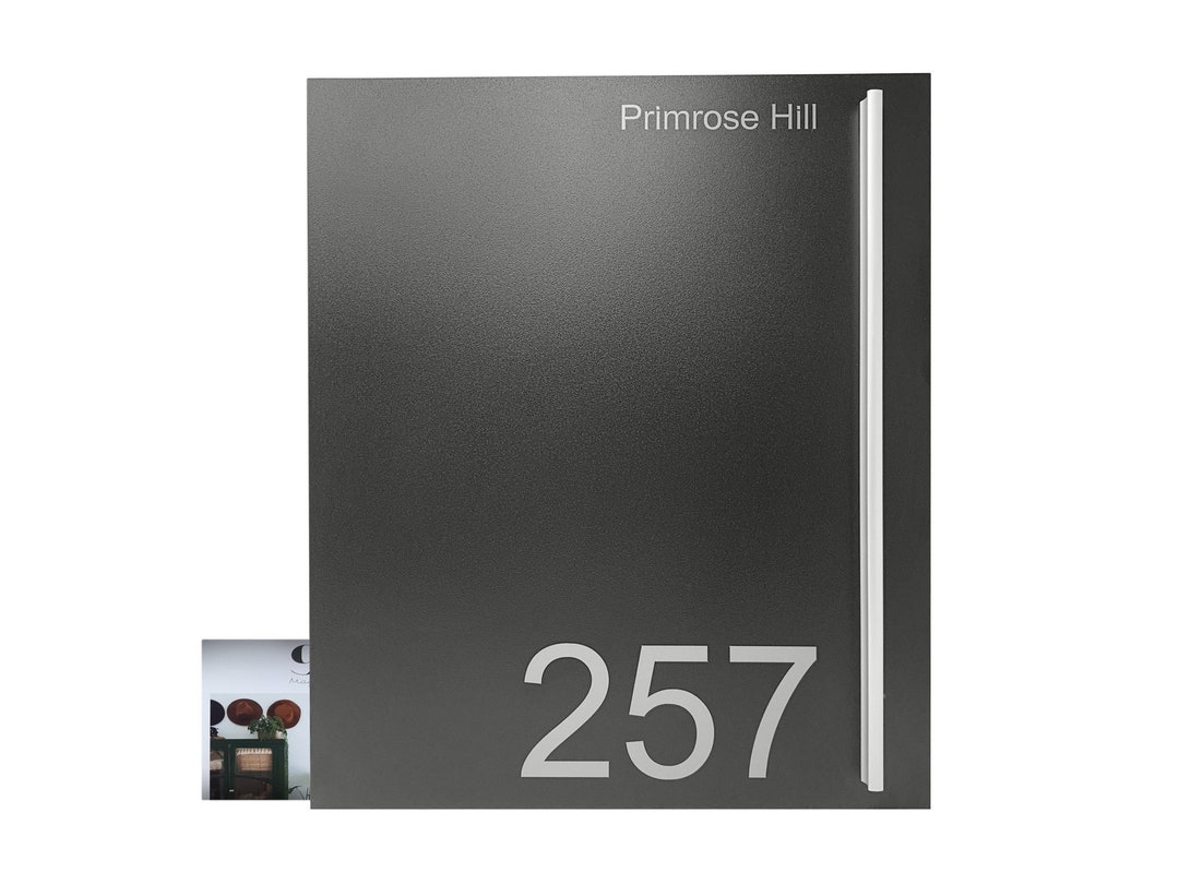 House Warming Gift, Personalised Modern Letter Box, Modern Mailbox Post ...