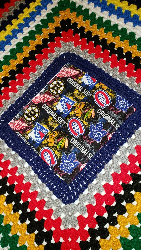 Original 6 HOCKEY Afghan Blanket - Etsy