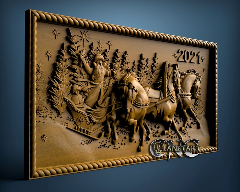 Santa Claus 2021 3D STL Model CNC Router Engraver Artcam