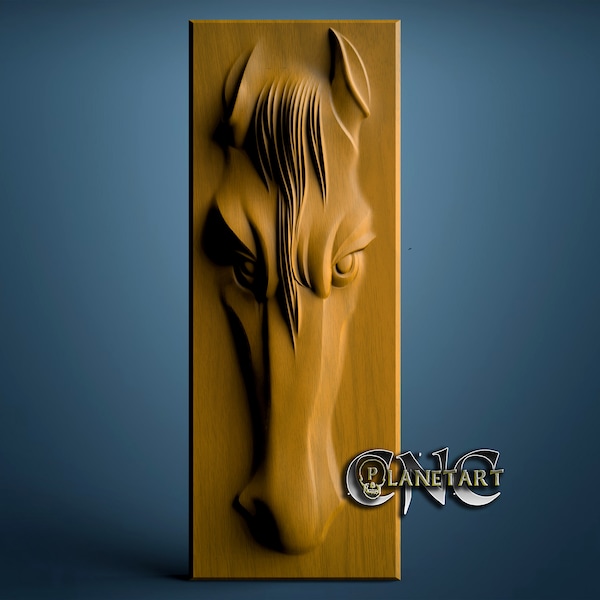 Horse, 3D STL Model, CNC Router Engraver, Artcam, Aspire, CNC files, Wood, Art, Wall Decor, Cnc