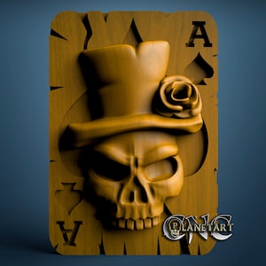 3Dアート壁掛けスカル1994年製 Skull in Victorian Frame, 3D STL Model, CNC Router Engraver