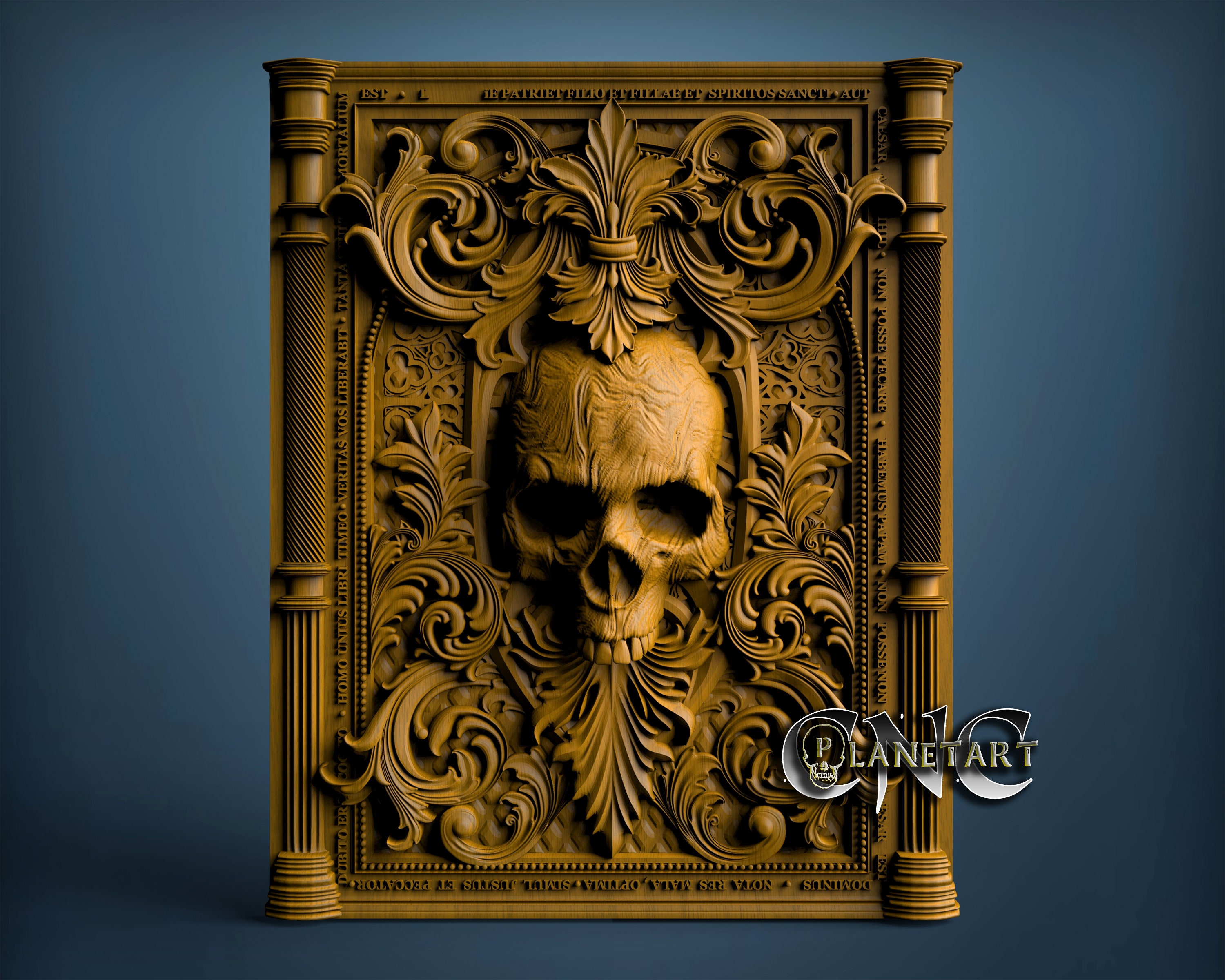 Skull in Victorian Frame 3D STL Model CNC Router Engraver Etsy Canada