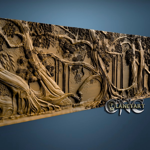 Tree Branches, 3D STL Model, CNC Router Engraver, Artcam, Aspire, CNC files, Wood, Art, Wall Decor, Cnc