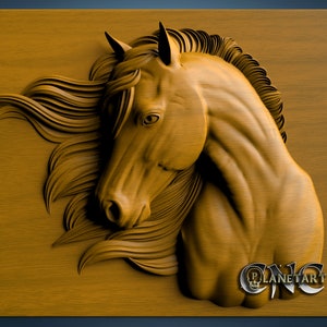 Horse, 3D STL Model, CNC Router Engraver, Artcam, Aspire, CNC files, Wood, Art, Wall Decor, Cnc