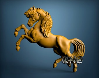 Horse, 3D STL Model, CNC Router Engraver, Artcam, Aspire, CNC files, Wood, Art, Wall Decor, Cnc