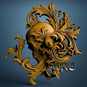 Skull, 3D STL Model, CNC Router Engraver, Artcam, Aspire, CNC files, Wood, Art, Wall Decor, Cnc