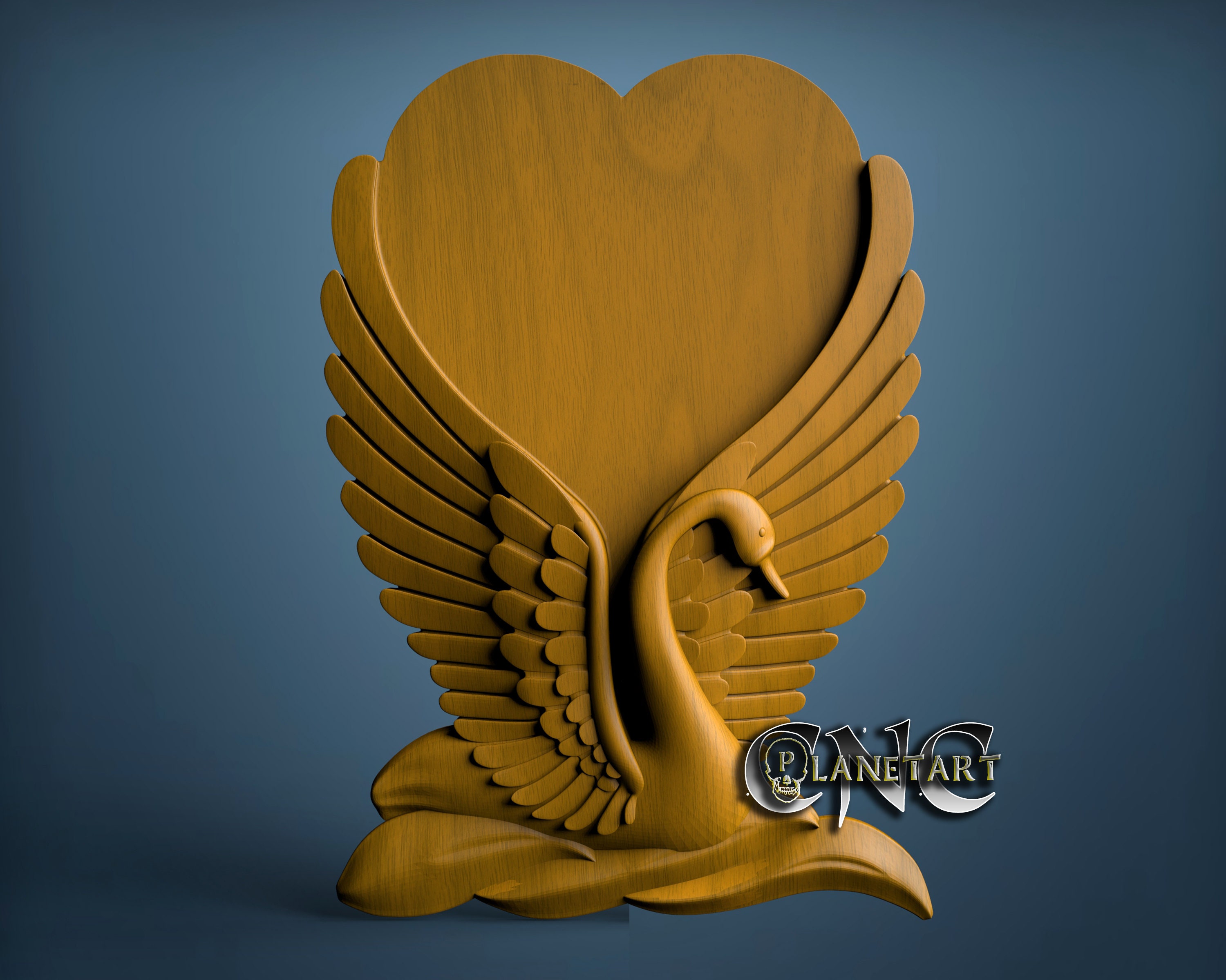 Swan 3D STL Model CNC Router Engraver Artcam Aspire CNC - Etsy Canada