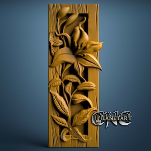 Flower, 3D STL Model, CNC Router Engraver, Artcam, Aspire, CNC files, Wood, Art, Wall Decor, Cnc