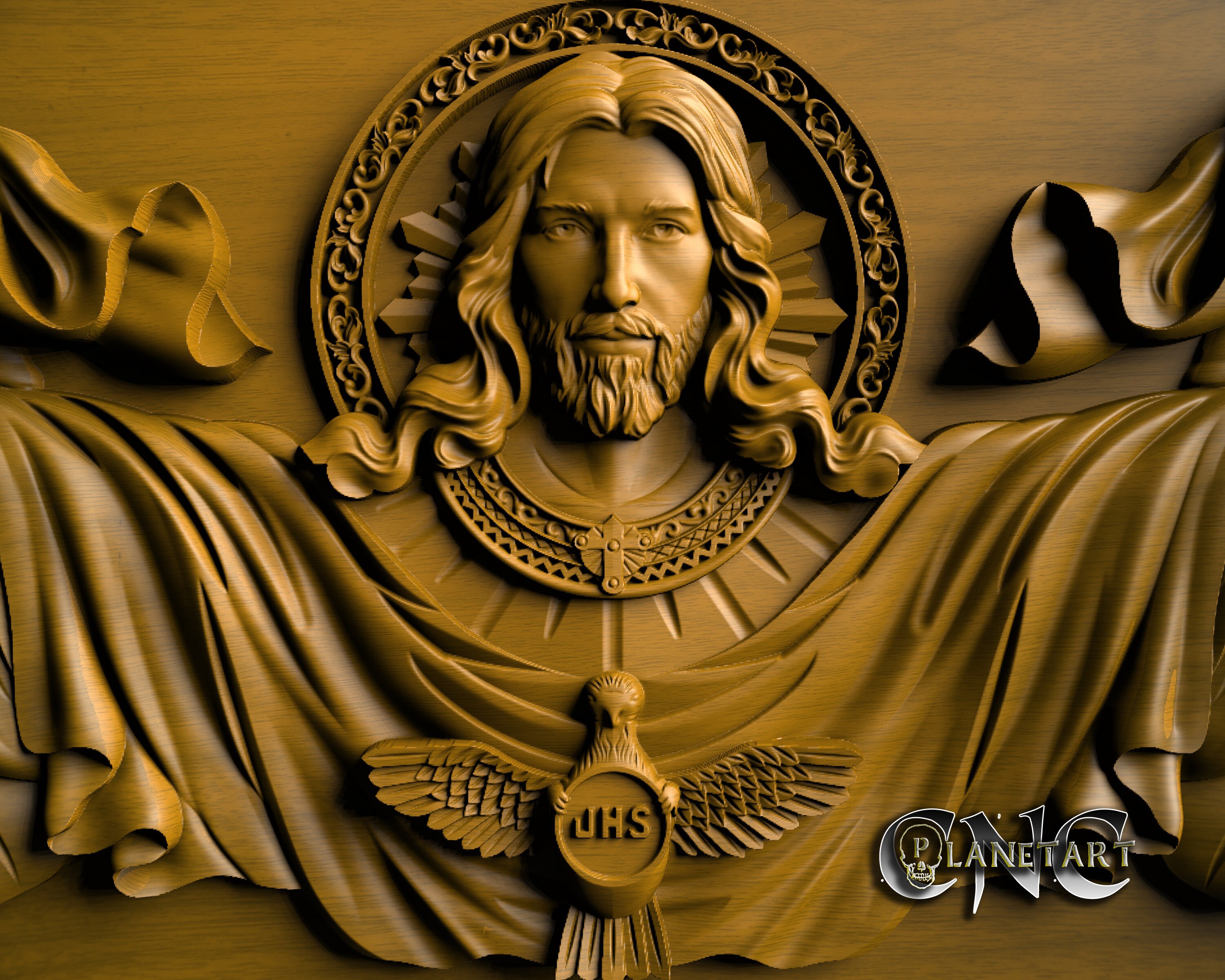 Jesus 3D STL Model CNC Router Engraver Artcam Aspire CNC Etsy