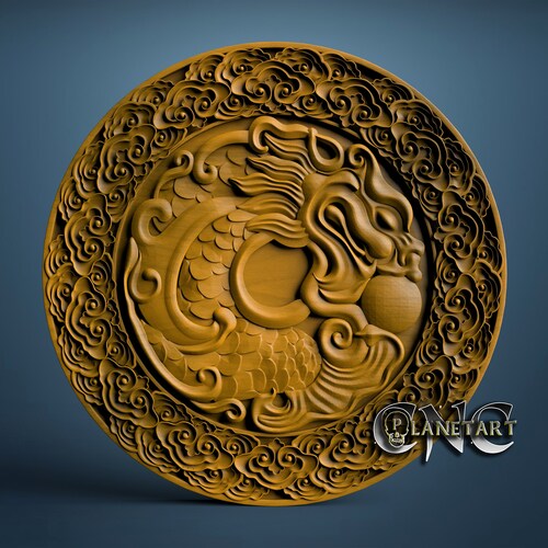 Dragon 3D STL Model CNC Router Engraver Artcam Aspire CNC - Etsy