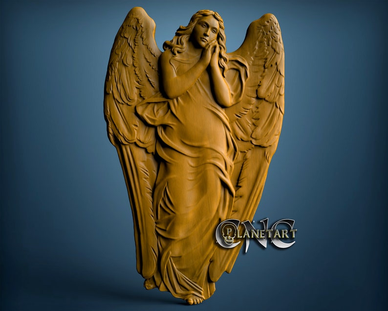 Angel 3D STL Model CNC Router Engraver Artcam Aspire CNC | Etsy