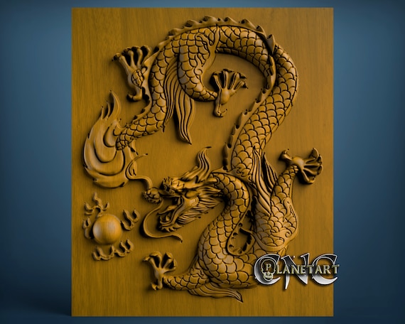 Dragon 3D STL Model CNC Router Engraver Artcam Aspire CNC - Etsy