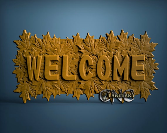 Welcome To Las Vegas Sign 3D Relief Model - CNC Clipart