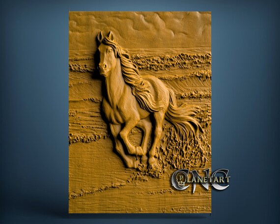 Horse 3D STL Model CNC Router Engraver Artcam Aspire CNC