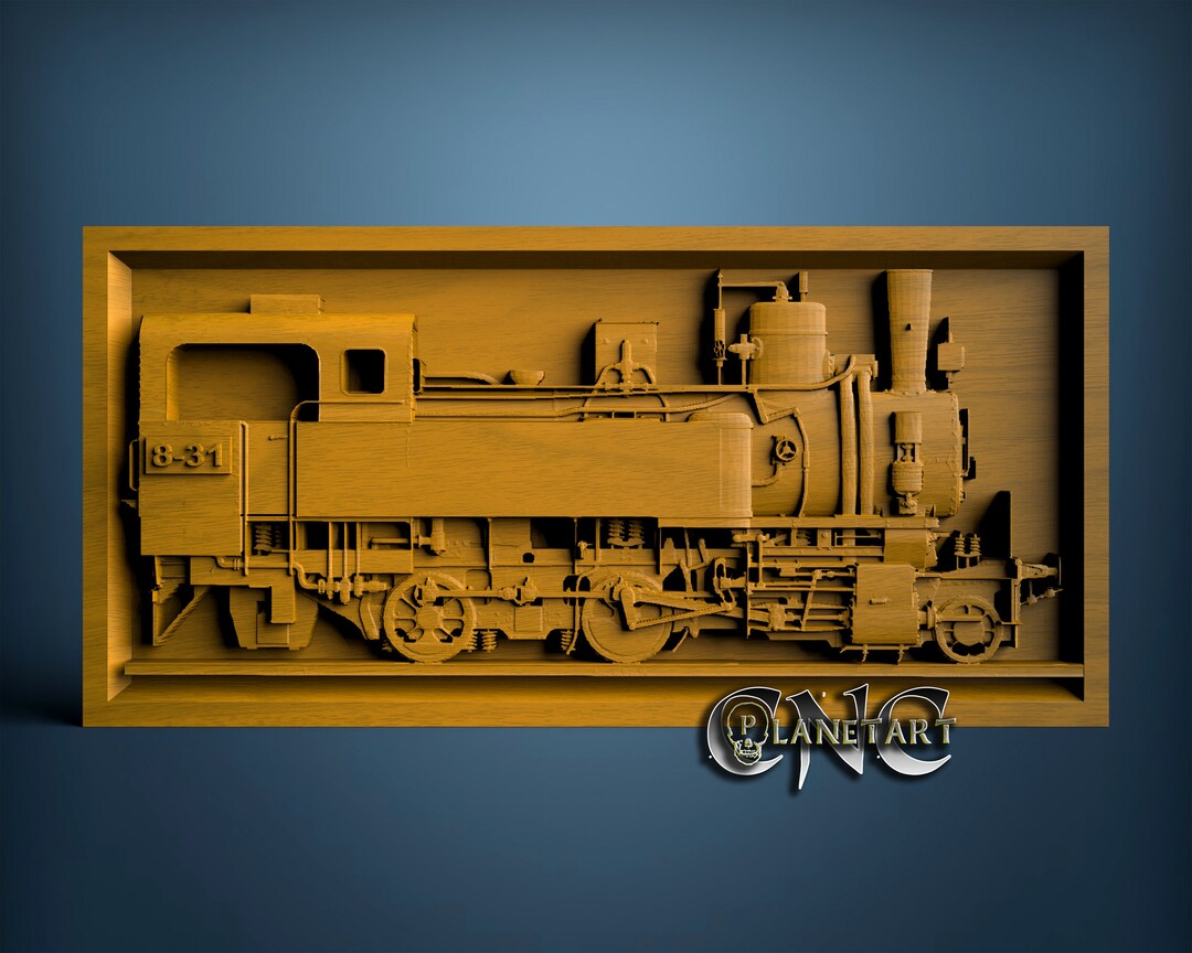 Train, 3D STL Model, CNC Router Engraver, Artcam, Aspire, CNC Files ...