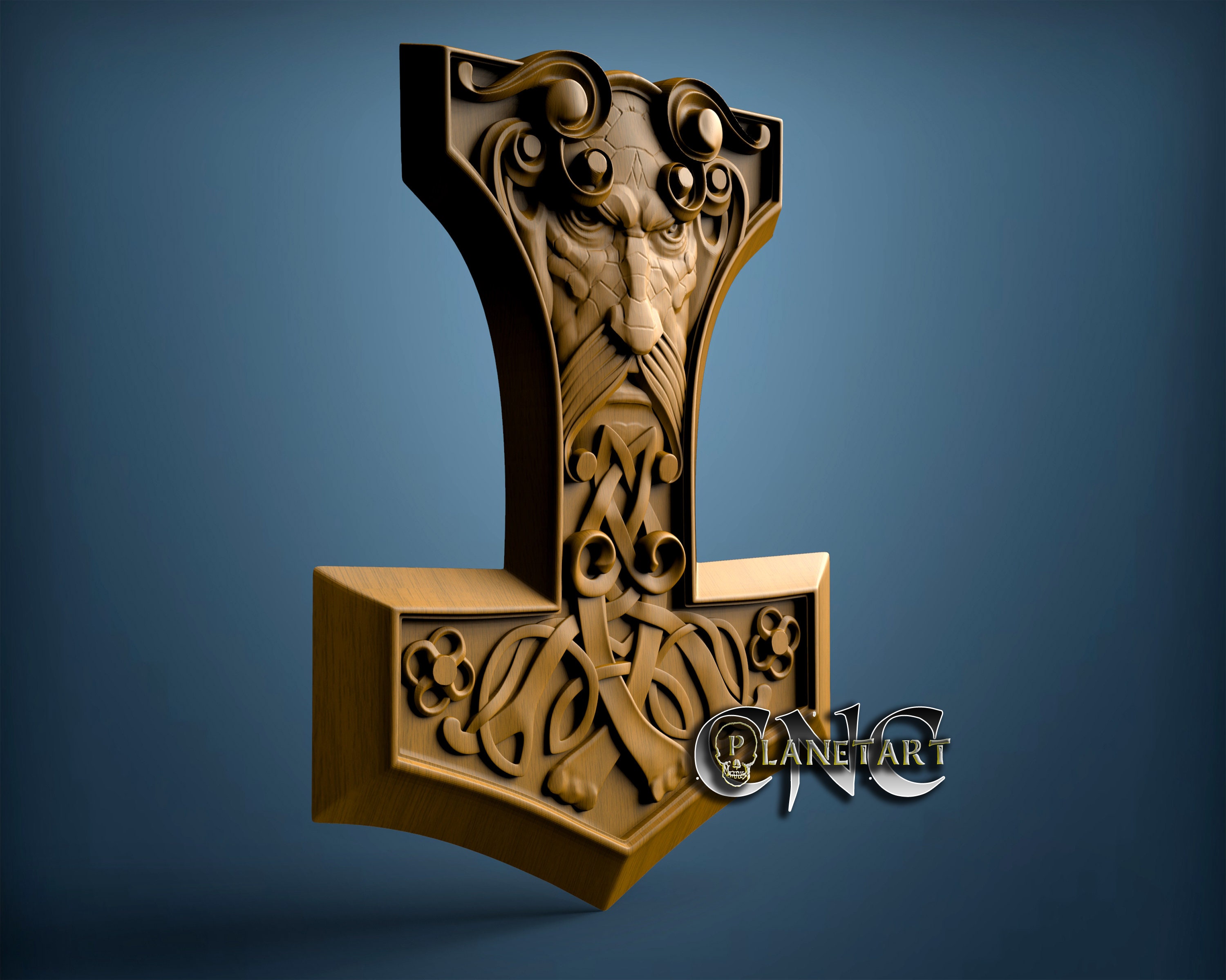 Thor Hammer 3D STL Model CNC Router Engraver Artcam Etsy