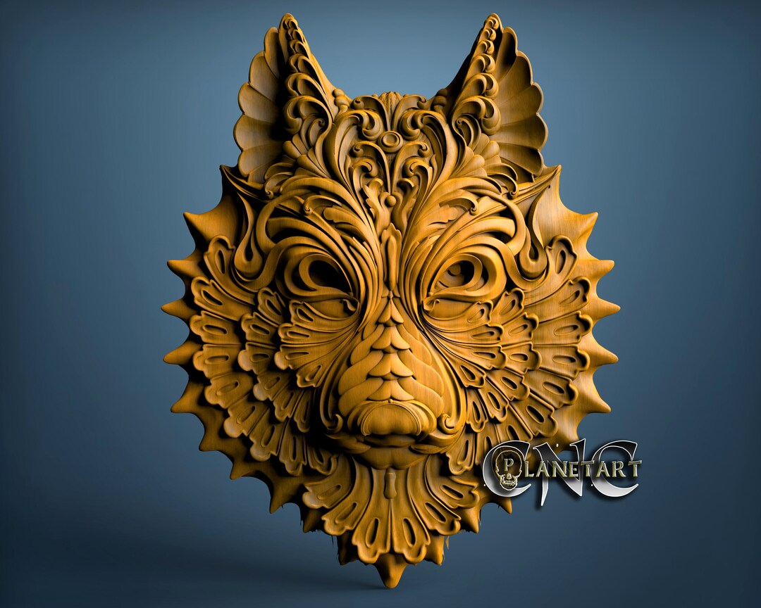 Wolf, 3D STL Model, CNC Router Engraver, Artcam, Aspire, CNC Files
