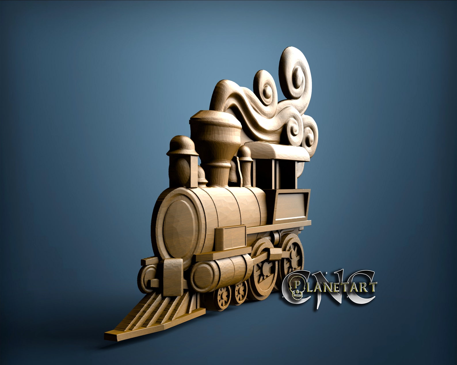 Train 3D STL Model CNC Router Engraver Artcam Aspire CNC - Etsy