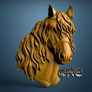 Horse Head, 3D STL Model, CNC Router Engraver, Artcam, Aspire, CNC files, Wood, Art, Wall Decor, Cnc