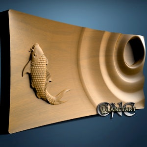 Sushi Platte, 3D STL Modell, CNC Fräser Engraver, Artcam, Aspire, CNC Dateien, Holz, Kunst, Wanddekoration, Cnc Bild 2