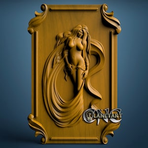 Girl, 3D STL Model, CNC Router Engraver, Artcam, Aspire, CNC files, Wood, Art, Wall Decor, Cnc