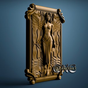 Women, 3D STL Model, CNC Router Engraver, Artcam, Aspire, CNC files, Wood, Art, Wall Decor, Cnc image 2