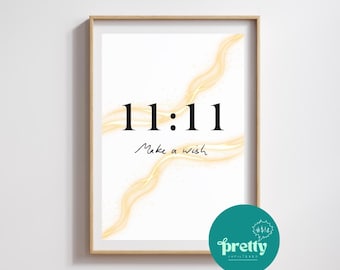 11:11 Lámina con cita para pedir un deseo - Arte para pared de galería