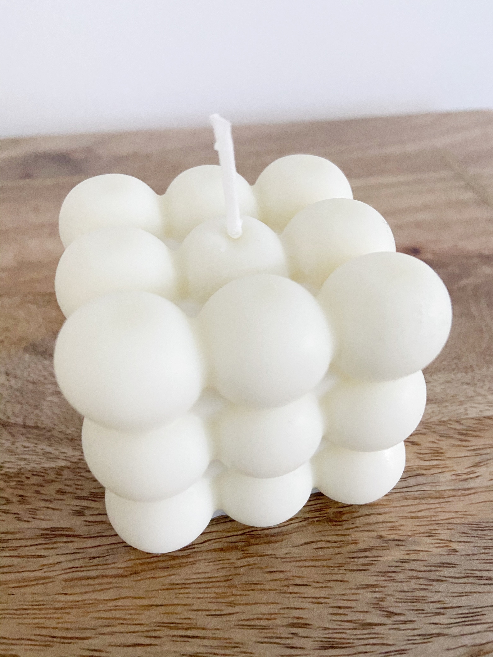 White bubble candle Soy Wax Candle Cube Candles Soy Wax Etsy