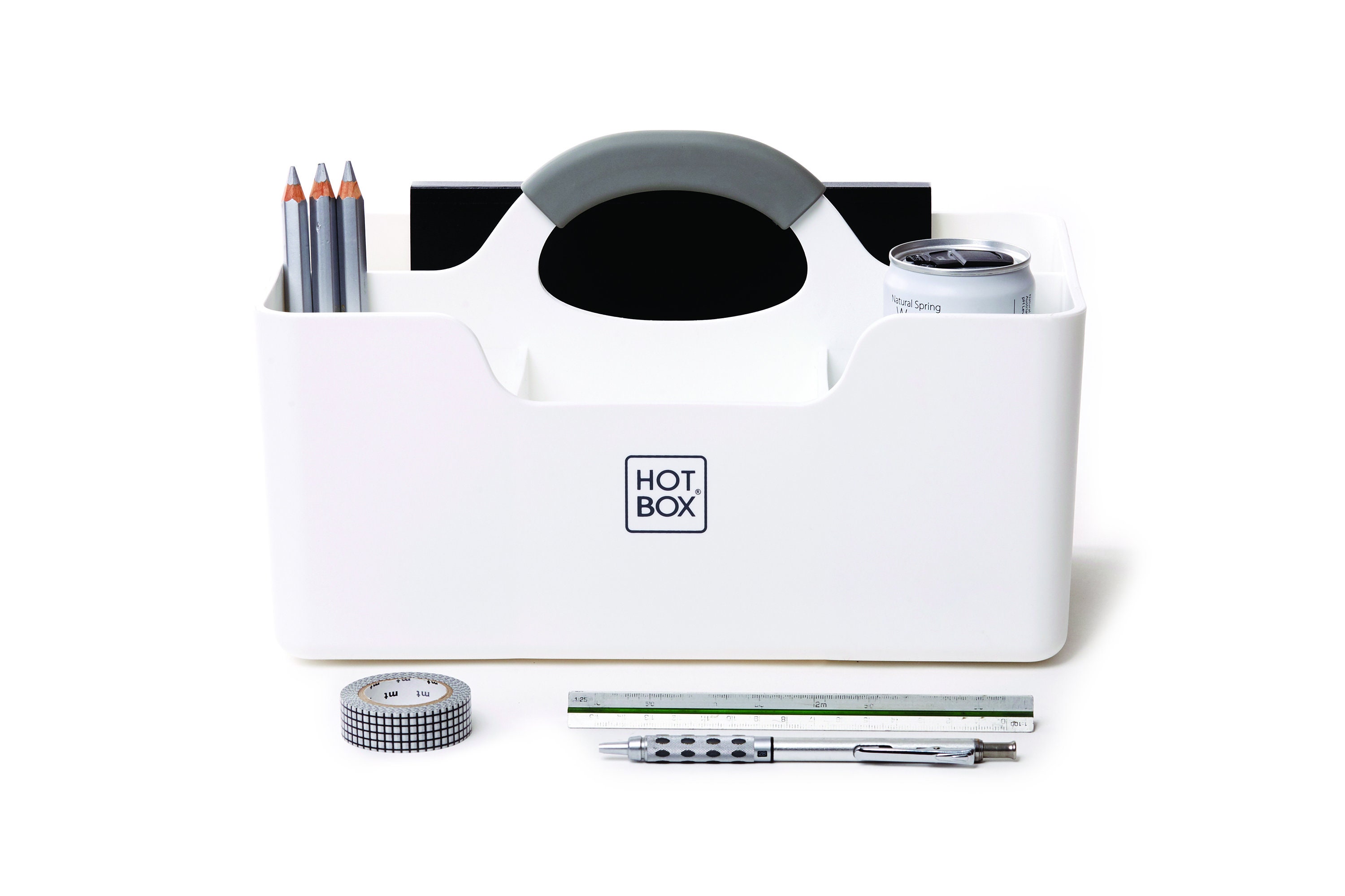 White Desk Tidy Compact Desk Storage Box Portable Organiser Etsy