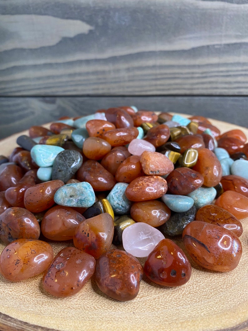 Tumbled Carnelian Tiger Eye Rose Quartz and Amazonite Etsy