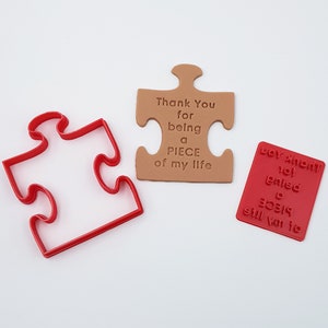Jigsaw Puzzle Piece 'thank You for Being a PIECE of My Life' Cookie ...